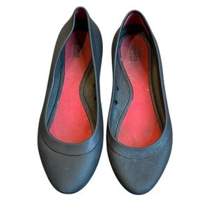 Crocs Women's Lina Black Comfort Ballet Slip-On Flats Women’s Size 7